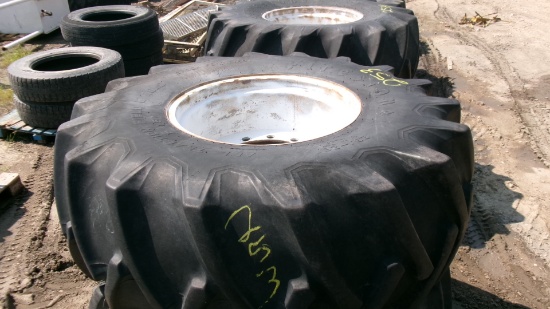 2-23.1 X 26" 12 PLY FIRESTONES ON 10 BOLT RIMS