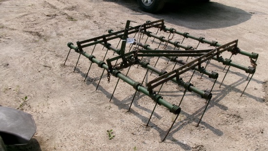 6' ADJUSTABLE SPRING TOOTH HARROW W / CHAIN HITCH