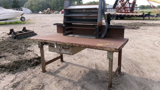 34" X 80" WELDING TABLE / BENCH w  STORAGE