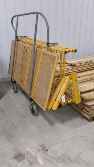 36" X 6' SET OF SCAFFOLDING w / CART