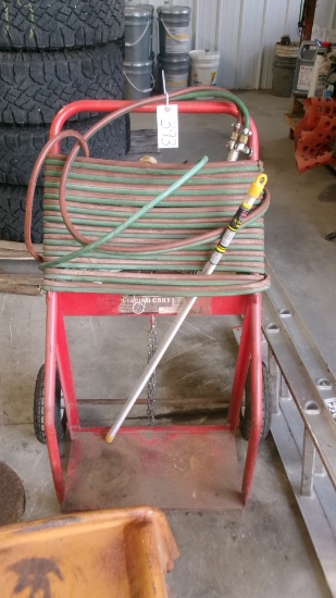 VICTOR OXY ACETYLENE TORCH UNIT w /  cart