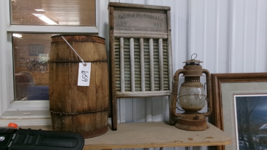 NAIL KEG, LANTERN, & NATIONAL WASH BOARD