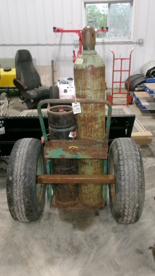 OXYGEN TANK, ACETYLENE TANK,  & CART