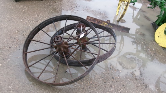 2-36" & 1 30" STEEL WHEELS