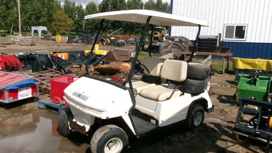 POWER PAR GAS GOLF CART, hasn't run lately, spare tires go with