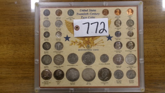 US 20TH CENTURY COIN SET, 14 SILVER-32 COINS TOTAL