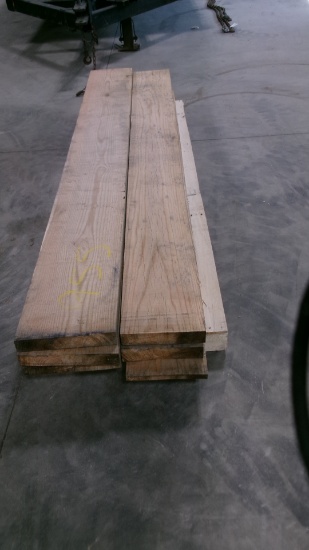 RED OAK LUMBER: 1- 1" X 10", 2-2" X 10", & 3-2" X 12" all 8' 4" ROUGH CUT