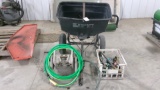 WATER SPRINGLERS,  HOSE,  HOSE REEL & HUSKIE 175# LAWN SPREADER