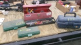 2-TOOL BOXES w / tools & 2- TAP & DIE SETS