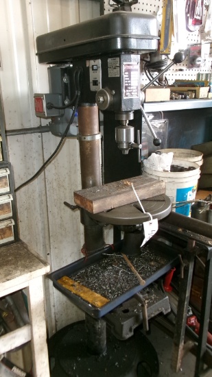 STERLING 16 SPEED BENCH DRILL PRESS ON STAND