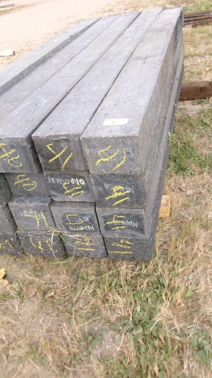 10- NEW 7" X 9" X 10' COMPRESSED RECYCLED PLASTIC RAILROAD TIES, 10 X your bid) tax