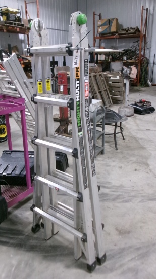 15' MIGHTY MULTI PRO FOLDING ALUMINUM LADDER