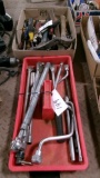 3 CLAW HAMMERS, 2 BALL PEEN HAMMERS, SIDE CUTTERS, CRESCENT WRENCHES, VISE GRIP, 3-1/2