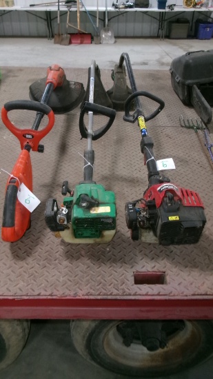 GAS WEED EATER TRIMMER, HYPER TOUGH GAS WEED EATER, & BLACK & DECKER 110 VOLT WEED EATER +