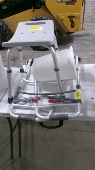 WALKER, BATH SHOWER STOOL, & WASTE BASKET