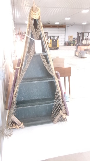 NAUTICAL 4 SHELF-3' tall, 20" base, 5" depth