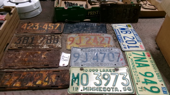 39,40'S, 50'S, & 60', SINGLE LICENSE PLATES