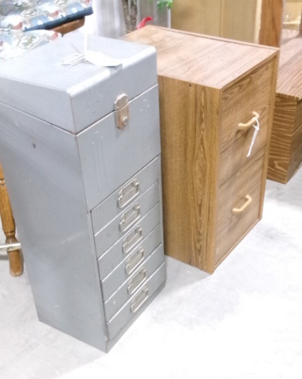 6 DRAWER FILING CABINET & 2 DRAWER STANDARD FILING CABINET