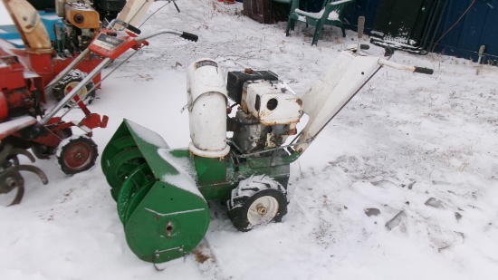 26" 8 H.P. WALK BEHIND SNOW BLOWER,  hasn't run lately