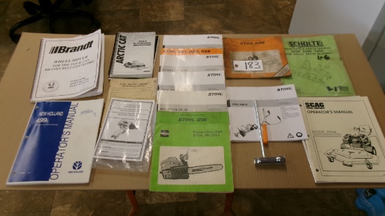 SEVERAL STIHL CHAIN SAW OPERATORS MANUALS & OTHER MISC. MANUALS