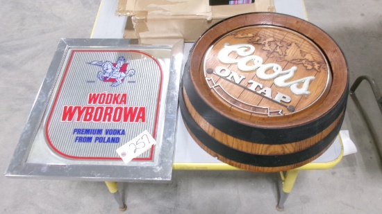 2- SIGNS: VODKA WYBOROWA & COORS