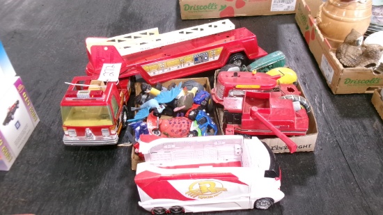 NYLINT FIRE TRUCK & FARM TOYS, need repair