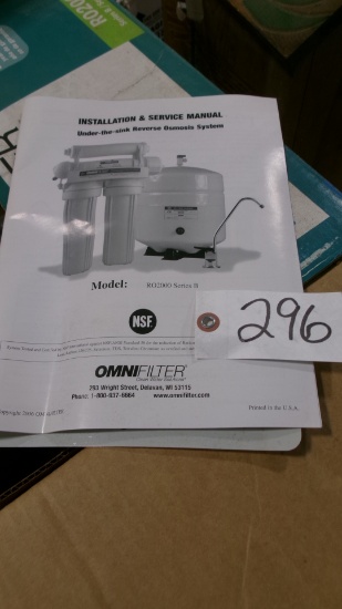 NEW OMNI FILTER UNDER THE SINK REVERSE OSMOSIS WATER FILTER