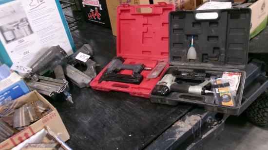 CRAFTSMAN  & SURE BONDER  BRAD AIR NAILERS & 2-DUROFAST 20 AIR NAILERS w/  4 boxes nails
