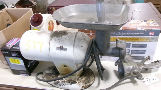 ENTERPRISE ELECTRIC MEAT GRINDER & ENTERPRISE HAND MEAT GRINDER