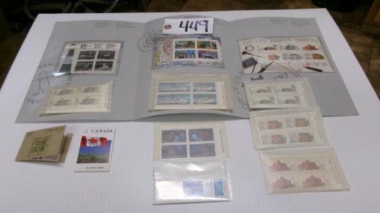 32 PC. NEW CANADIAN POSTAGE STAMPS & 29 PC. USED CANADIAN POSTAGE STAMPS
