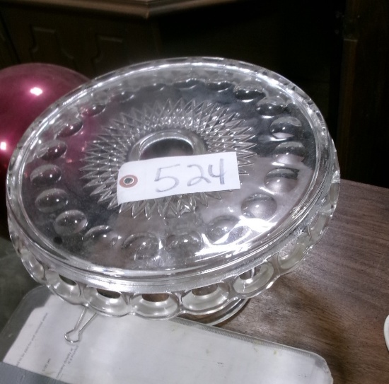 SERVING BOWLS, RELISH DISH, FOOTED CAKE PLATTER, STEMMED WATER GLASSES, TON OF 6" SAUCERS,