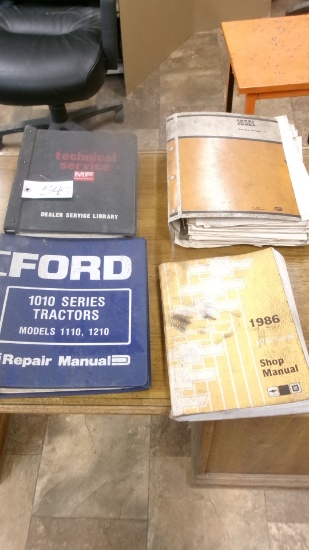 SERVICE MANUALS: FORD 1110 & 1210 BACK HOES, 1986 CHEVROLET SPECTRUM, & M.F. 50E TRACTOR