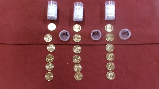 3-6 COIN SETS OF NATIVE AMERICAN UNCIRCULATEDDOLLARS: 6 CODE TALKER, 6- ANTI DISCRIMINATION,  +