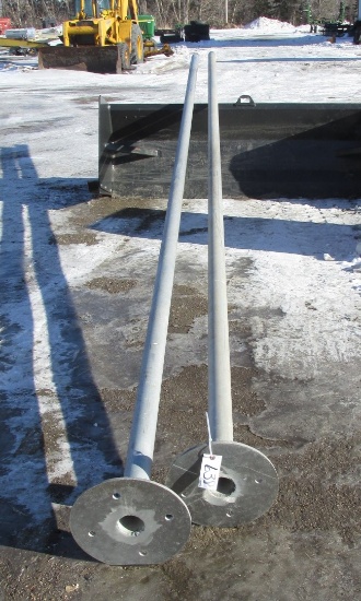 2-20' ALUMINUM FLAG POLES w / bases