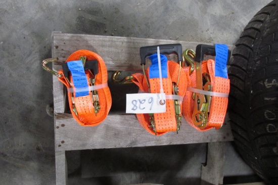 2-2" & 1-1/1/2"   RACHET STRAPS, 27' long
