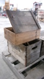 DADS ROOT BEER CRATE, ROYAL SPICES CRATE, DWINELLCWRIGHT COMP. CRATE w / cover
