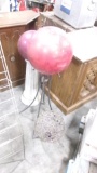 3-GARDEN GAZING BALL-2 on pedestals
