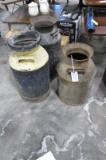 2-LARGE & ONE SMALLER CREAM CANS