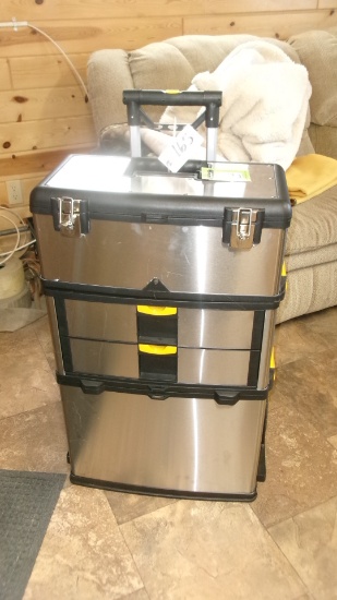 2-STALWARD  STACKABLE TOOL CHESTS w / cart