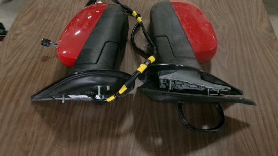 2-POWER PICKUP MIRRORS ( 2011 Chev. ), red