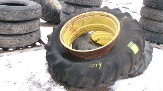 2-18.4 x 34" on open rims (BAD TIRES GOOD RIMS)