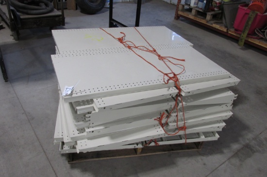 APPROX. 140' METAL SHELVING COMPLETE w / UPRIGHTS