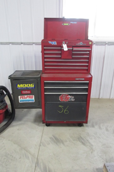 CRAFTSMAN ROLLING TOOL CHEST, 13 drawers & attached cabinet