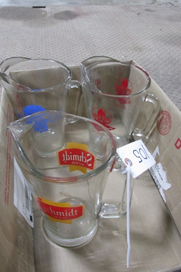 GRAIN BELT, SCHMIDT, & PABST BEER PITCHERS