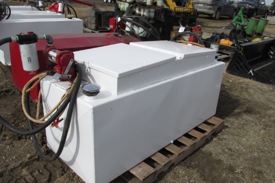 DUAL TANKS - 130 TOTAL GALLONS SERVICE TANK w / 12 VOLT PUMPS & TOOL BOX