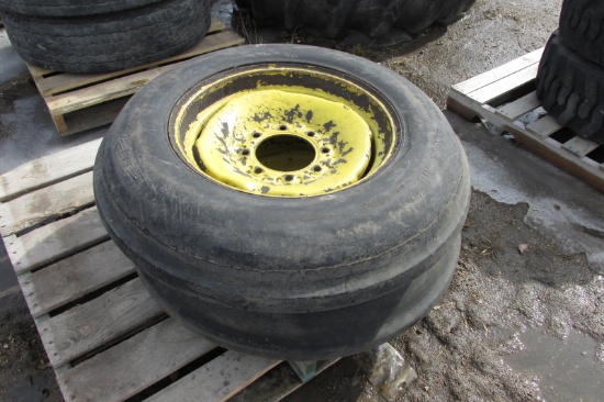 2-7.5 X 20" 8 BOLT SINGLE RIB TIRES