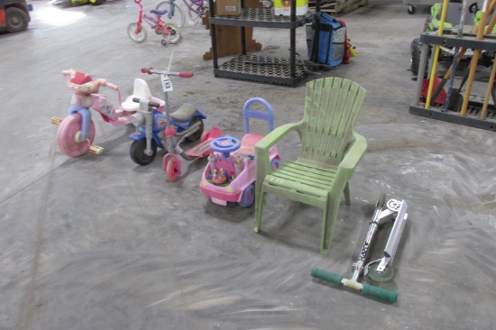 5-KIDS RIDING TOYS & CHAIR