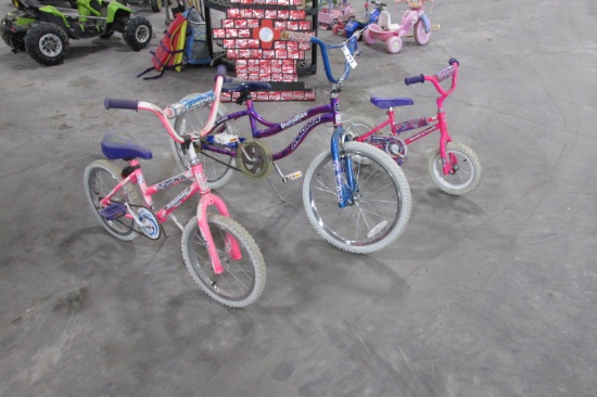 3-GIRLS BIKES: 16" PRECIOUS PEARLS, 12" MAYGRA, & 8 "