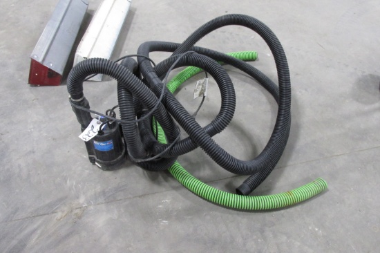 1 1/2 H.P, SUMP PUMP  w/ hose