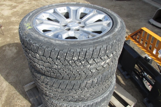 4-285 / 45R / 22" TIRES (GMC Denali 6 bolt ) low miles